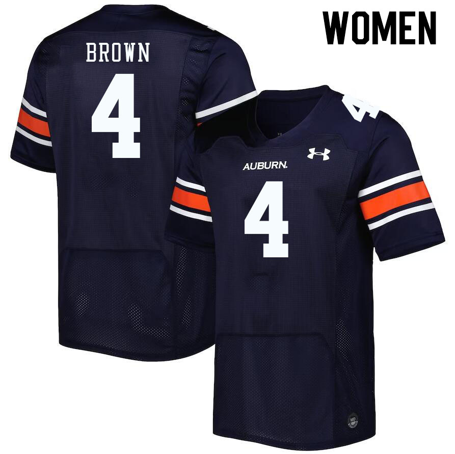 Women #4 Camden Brown Auburn Tigers College Football Jerseys Stitched-Navy